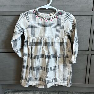 Tucker + Tate Flannel Long Sleeve Emboridered Dress